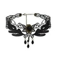thumbnail image 1 of Collares gargantilla de encaje negro Collar con colgante de cristal vintage Accesorios de cadena punk para mujer Gótico, 1 of 8