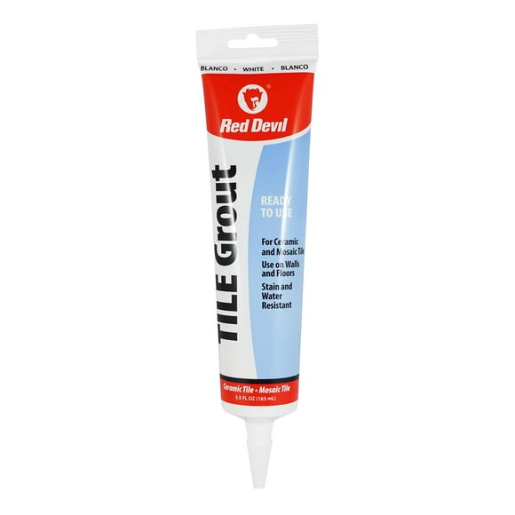 Tile Grout Red Devil 0425, premezclada, 163 ml, color blanco