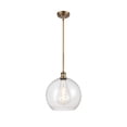 thumbnail image 4 of 516-1S-WPC-G124-12 Innovations Lighting Athens 1 Light 12" Mini Pendant Brushed Brass/Seedy, 4 of 5