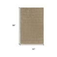 thumbnail image 3 of 4' X 6' Tan Wool Hand Woven Area Rug, 3 of 11
