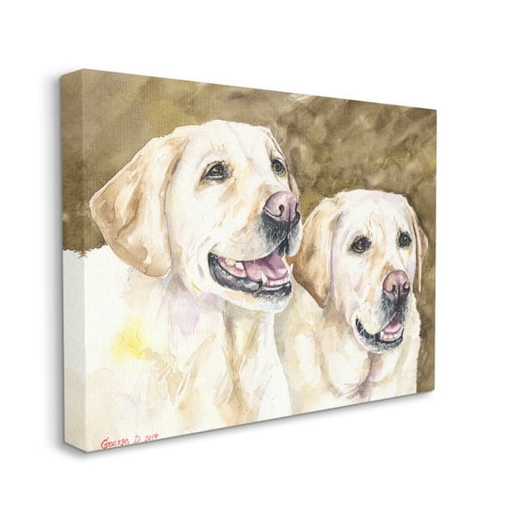 Stupell Industries Yellow Labrador Friends Pet Dogs Resting Canvas Wall Art, 24 x 30, Design by George Dyachenko