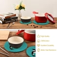 thumbnail image 6 of Killer Whale in Swimming Pool Orca Swim in Water on Blue Pot Holders Trivets, 2 PCS Round Cotton Thread Weave Potholders for Kitchens Hot Pads Table Mats Coasters for Hot Dishes, 6 of 7