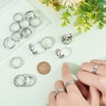 thumbnail image 4 of 24Pcs 6 Size 304 Stainless Steel Plain Band Rings Set Stainless Steel Color Inner Diameter: 16~21mm 4Pcs/size DIY, 4 of 6