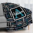 thumbnail image 6 of Name Blanket Personalized Blanket for Adult Kids Flannel Customized Personalized Blankets and Throws, 6 of 6