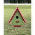 thumbnail image 6 of Outdoor Leisure Products Model GM30RL Wren Bird House Made of High Density Poly Resin in Bright Red and Lime, 6 of 7