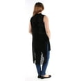 thumbnail image 2 of BAR III $70 Womens New 1234 Black Faux Suede Sheer W/o Cami Hi-Lo Top L B+B, 2 of 2