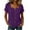 Purple(Womens Tops), variant on GUACER Womens Square Neck Henley Tops Short Sleeve Button Down Blouses Cotton Linen for Casual Daily Wear