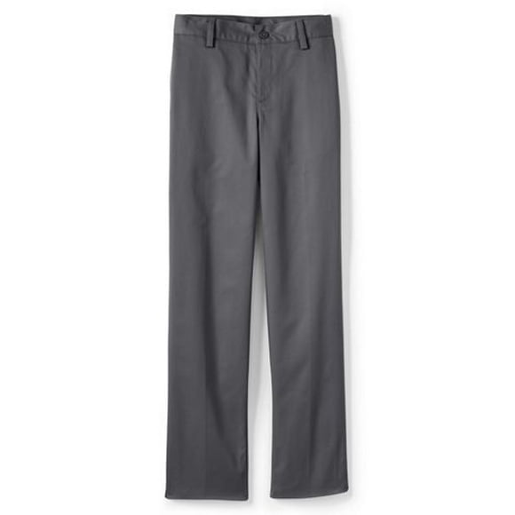 Lands' End Iron Knee Blend Plain Front Chino Pants, Arctic Gray, Size 20
