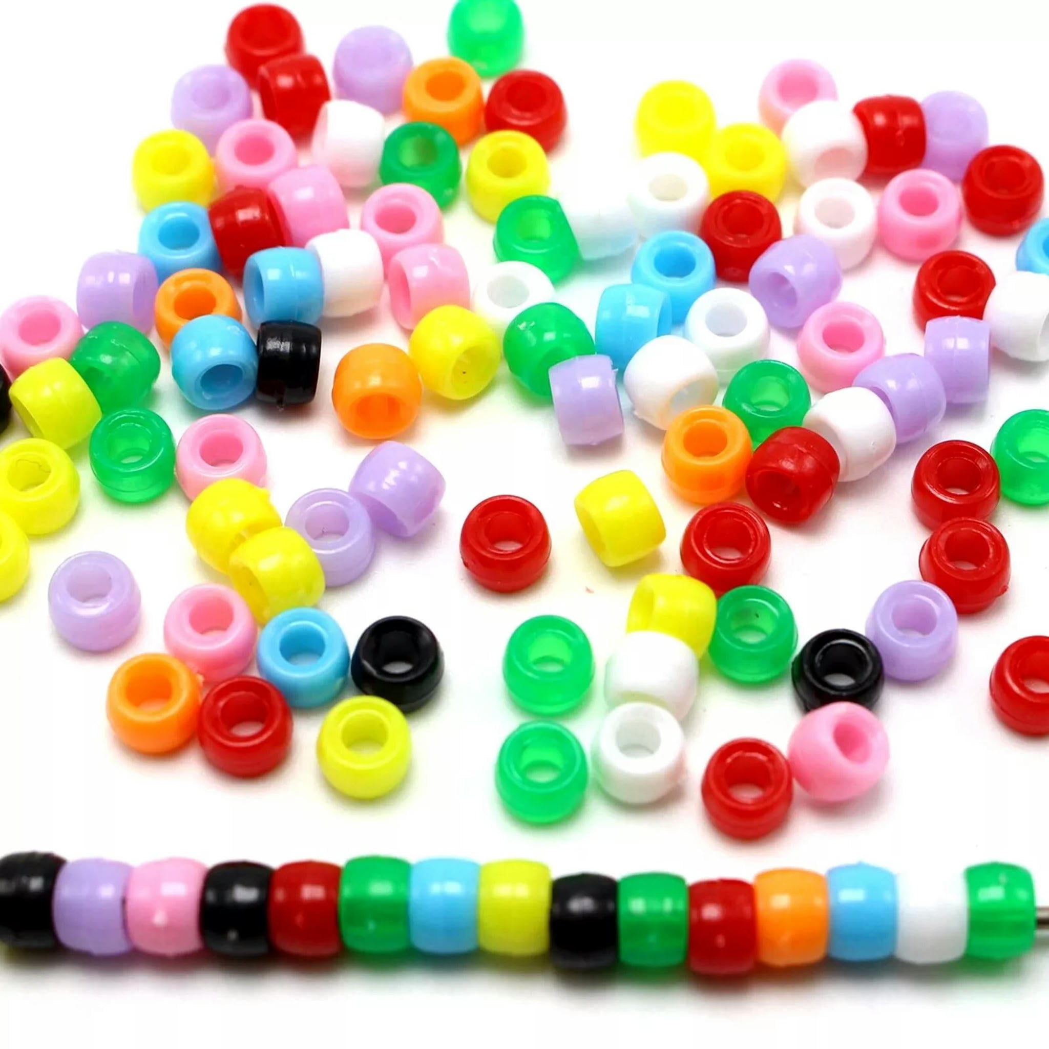 EOEMY 5000 Mixed Color Acrylic Tiny Barrel Pony Beads 6X4mm For Kids Kandi Craft