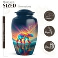 thumbnail image 2 of JAGASY Bear Urn for Father, Blue Large Urns for Human Ashes for Women, Polar Bear Northern Lights & Ice Mountain Decorative Urns for Parents, Memorial Cremation Urn for Mother, (10 Inch), 2 of 7
