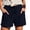 D291/Navy, variant on Shorts For Women Summer Fashion High Waist Straight Leg Sport Casual Loose Shorts With Drawstring Pockets Elastic Band Leisure Shots Beach Vacation Lightweight