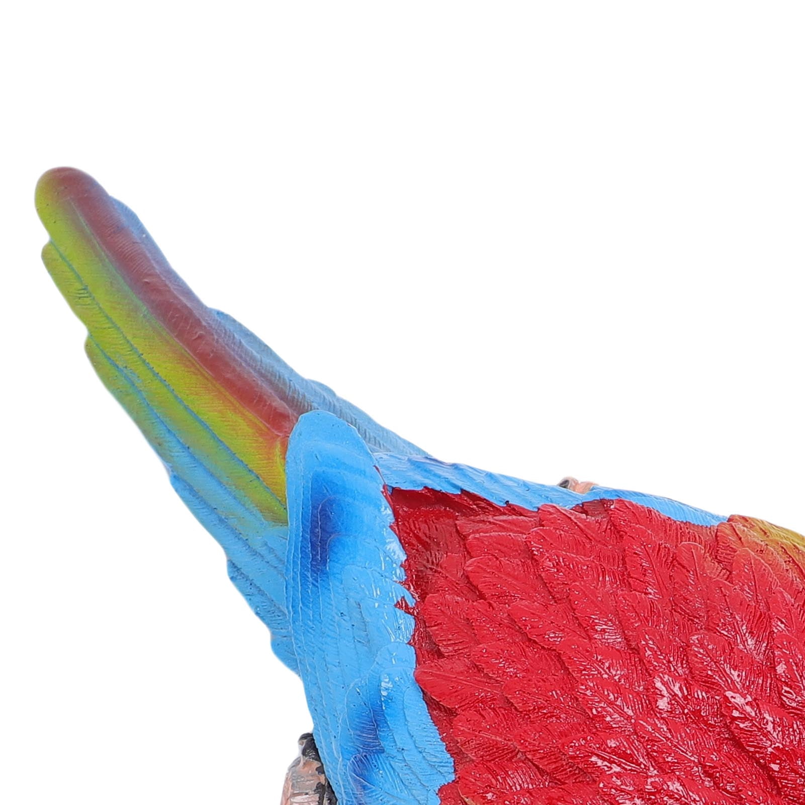 NFTIGB Realistic Hanging Parrot Wall Decoration Flat Back High Strength Resin Statue Figurine for Outdoor Lawn Garden Patio Decor, Right Side Red, 13.78 inches / 35.0 cm