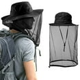 thumbnail image 6 of 2win2buy Net Hat with Neck Face Cover, Sun Hat with Mesh , Anti Mosquito Gnats Net Hat for Hiking, Backpacking,Camping-Black, 6 of 6