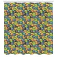 thumbnail image 3 of Ambesonne Alien Shower Curtain, Colorful Monster Crowd, 69"Wx75"L, Multicolor, 3 of 3