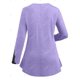 thumbnail image 2 of Camiseta de Talla Grande de Encaje de Ganchillo Irregular Rosegal  Mangas largas de talla grande, 2 of 4