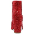 thumbnail image 3 of Betsey Johnson Womens Cady Embellished Ankle Boots Red 7.5 Medium (B,M), 3 of 3