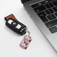 thumbnail image 6 of Goofa Rose Flowers Printed Rectangular Metal Keychain Bag Charm Floral Charm for Purse Keys Metal Keyring Gift for Women Accessories, 6 of 7
