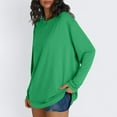 thumbnail image 4 of Oversized Womens Long Sleeve Shirts Casual Loose Crewneck Tshirts Tunic Tops Cute Y2K Basic Tees, 4 of 7