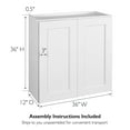 thumbnail image 3 of Design House 569137 Brookings Fully Assembled Shaker Style Wall Kitchen Cabinet 36x36x12, White, 3 of 27