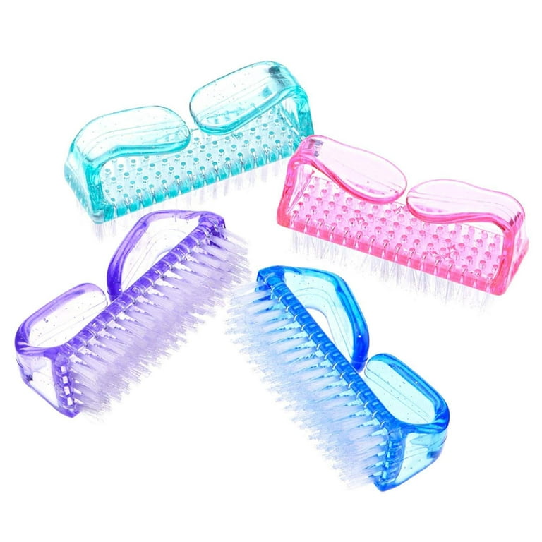 Eboot 4 Pieces Handle Nail Brush Nail Hand Scrubbing Cleaning Brush (Multicolor)