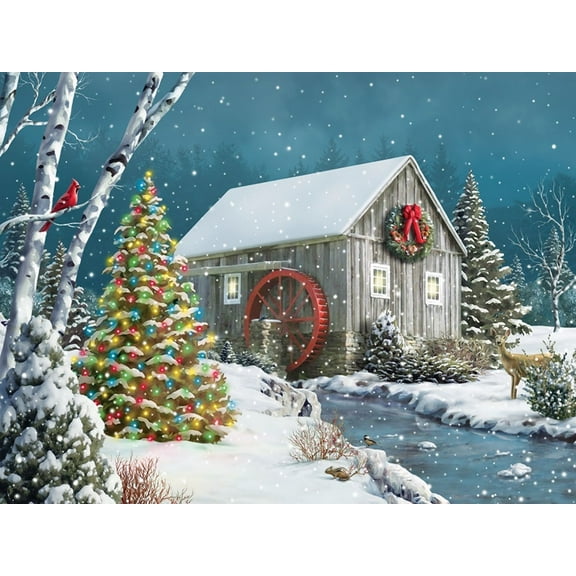 Springbok 500 Piece The Falling Snow Jigsaw Puzzle for Adults - Made in USA