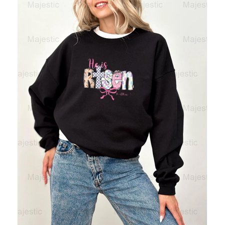 Majestic63 He Is Risen Jesus, Christian, Happy Easter, Resurrect T-Shirt, SW, Hoodie, for Unisex, up to size 5XL.