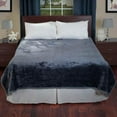 thumbnail image 4 of Lavish Home 66-S-G 8 lbs Solid Soft Heavy Thick Plush Mink Blanket , Grey, 4 of 4