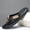 black, variant on Men's Classic Leather-Look Casual Flip-Flop Sandals