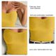 thumbnail image 3 of Top de tubo sin tirantes de color liso con ombligo expuesto, top de tubo de punto ajustado y ajustado para mujer, amarillo S, 3 of 4