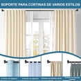 thumbnail image 3 of Cortineros para ventanas, Barra de Cortina Negro, Barra de Cortina Ajustable, Cortinero Negro, Barras de Cortina Envolventes, Barras de Cortina Industriales para casa, Ba&ntilde;o, Armario (48-84', 3 of 9