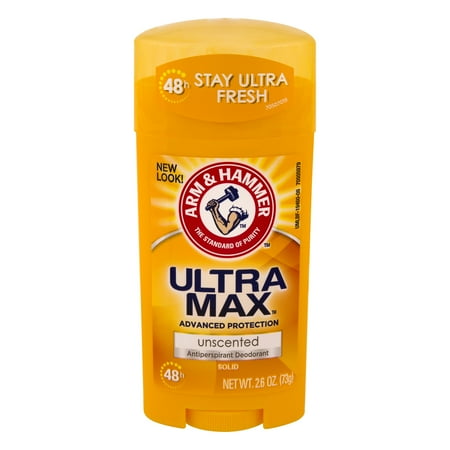 Arm & Hammer Antiperspirant Deodorant Ultra Max Advanced Protection Unscented, 2.6 OZ