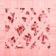 thumbnail image 1 of Ahgly Company Indoor Square Solid Red Modern Area Rugs, 4' Square, 1 of 4