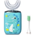 thumbnail image 1 of Cepillo de dientes eléctrico JanHm Dinosaurio en forma de U 6 modos IPX7 azul, 1 of 5