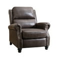 thumbnail image 4 of Bonzy Home Pushback Recliner Chair Faux Leather Armchair with Rivet Decor - Living Room Accent Chair 350lbs Capacity ,Dark Grey, 4 of 12