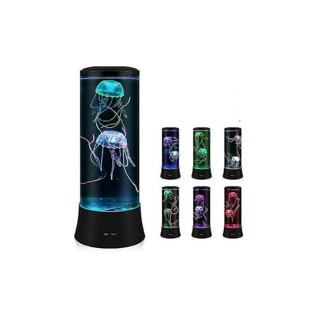 Led Fantasy Jellyfish Lava Lamp Round Real Jellyfish Aquarium Lamp ...