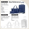 thumbnail image 6 of Joyway 3-Piece Front Opening Cover Carry-on Luggage Side Hooks TSA Lock Spinner Wheels YKK Zippers, 6 of 6