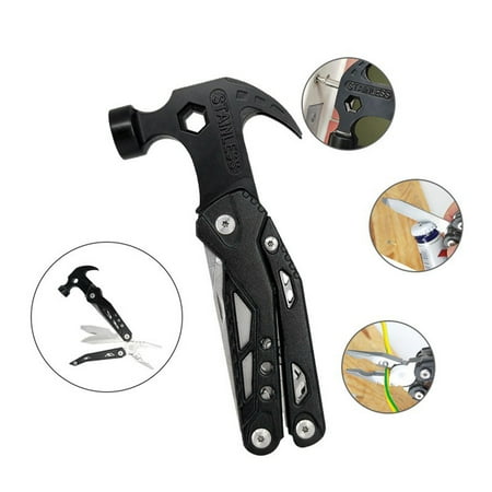 WZXPWT Stainless Steel Multitool Compact Gadget for Survival Camping Fishing & Hiking Handy Tool Gifts for Men Ideal Stocking Stuffers for Christmas