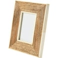 thumbnail image 4 of Creative Co-Op Hand-Carved Mango Wood Photo Frame with Bone Border & Ribbed Pattern, Natural (Holds 3" x 4" Photo), 4 of 6
