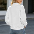 thumbnail image 5 of Half Zip Pullover Women Long Sleeve Relaxed Fit Casual Zipper Collar Athletic Sweatshirt Fashion Fall Tops, 5 of 6