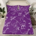thumbnail image 2 of jejeloiu Dino Full Size Sheets,Vintage Dinosaur Bed Sheets,White Purple Sheet Sets For Boys Teens,Luxury Bedroom Decor,4pcs, 2 of 7