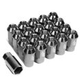 thumbnail image 1 of J2 Engineering LN-T7-008-15-SL J2 Engineering 7075 -T6 Forged Aluminum M12X1.5 20Pcs 44mm Height Open -End Lug Nut Set w / Socket Adapter (Silver), 1 of 6