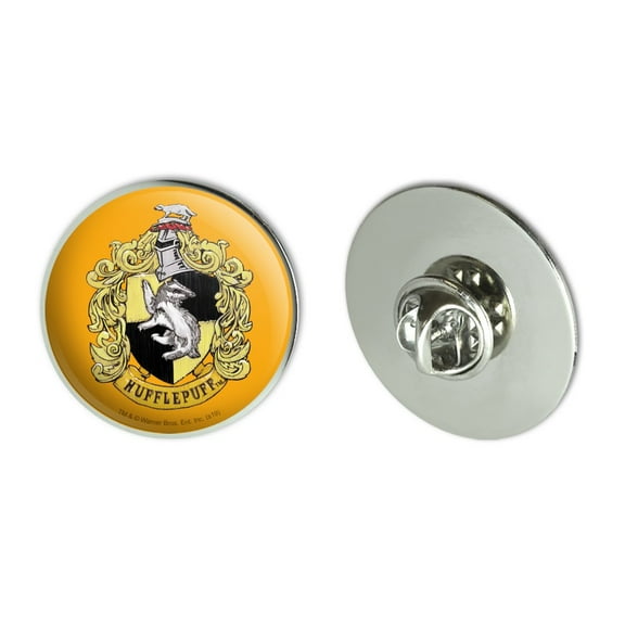 Harry Potter Hufflepuff Painted Crest Metal 1.1" Tie Tack Hat Lapel Pin Pinback