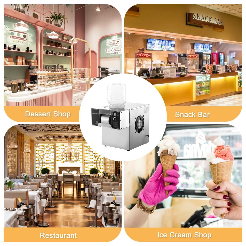 Automatic Electric Ice Shaved Machine, Air Cooling for Home Parties & Food Trucks