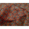 thumbnail image 4 of oneOone Silk Tabby Fabric Leaves & Floral Block Printed Craft Fabric BTY 42 Inch Wide, 4 of 4