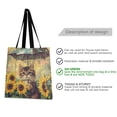 thumbnail image 2 of Canvas Tote Bag for Women Girls Design Print Sunny Umbrella Paws Tote, 2 of 8