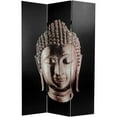 thumbnail image 2 of Oriental Furniture 6 ft. Tall Double Sided Buddha Canvas Room Divider - 3 Panel, 2 of 3