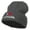 Dk Grey, variant on I Love Canada Embroidered Long Beanie - White OSFM