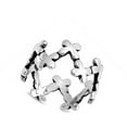 thumbnail image 4 of Criss Cross Eternity Cross Butterfly Flower Ring Sterling Silver Band 925 Jewelry Female Size 10, 4 of 4