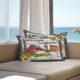 thumbnail image 2 of Outdoor Waterproof Throw Pillow Covers Set of 2 Farmhouse Animals Pillowcases Lumbar Pillows Cushion Case 20x12 Inch Barn Windmill Sunflower Plaid Retro Wood Patio Pillows for Couch Sofa Bed, 2 of 9
