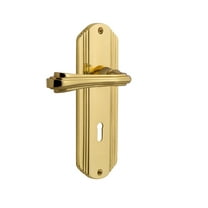 Nostalgic Warehouse Decflr_Psg_234_Kh Fleur Passage Door Lever Set - Brass